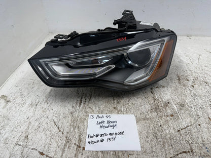 Audi S4 LEFT FRONT OEM XENON HEADLIGHT 8T0941005E